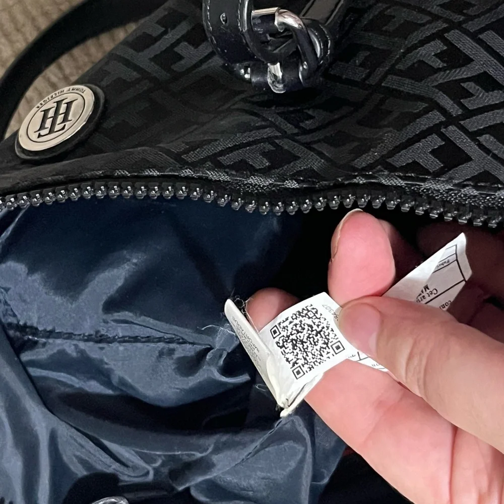 Tommy Hilfiger Navy Monogram Laptop Bag